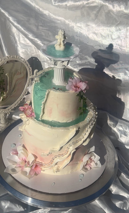 Custom 2 Tiered Vintage Cake