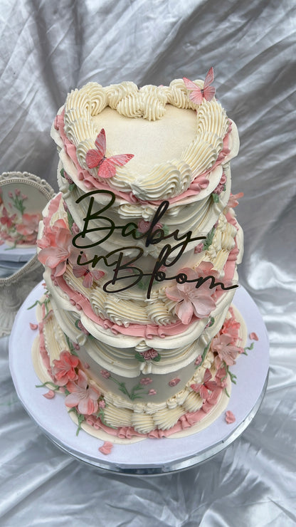 Custom 2 Tiered Vintage Cake