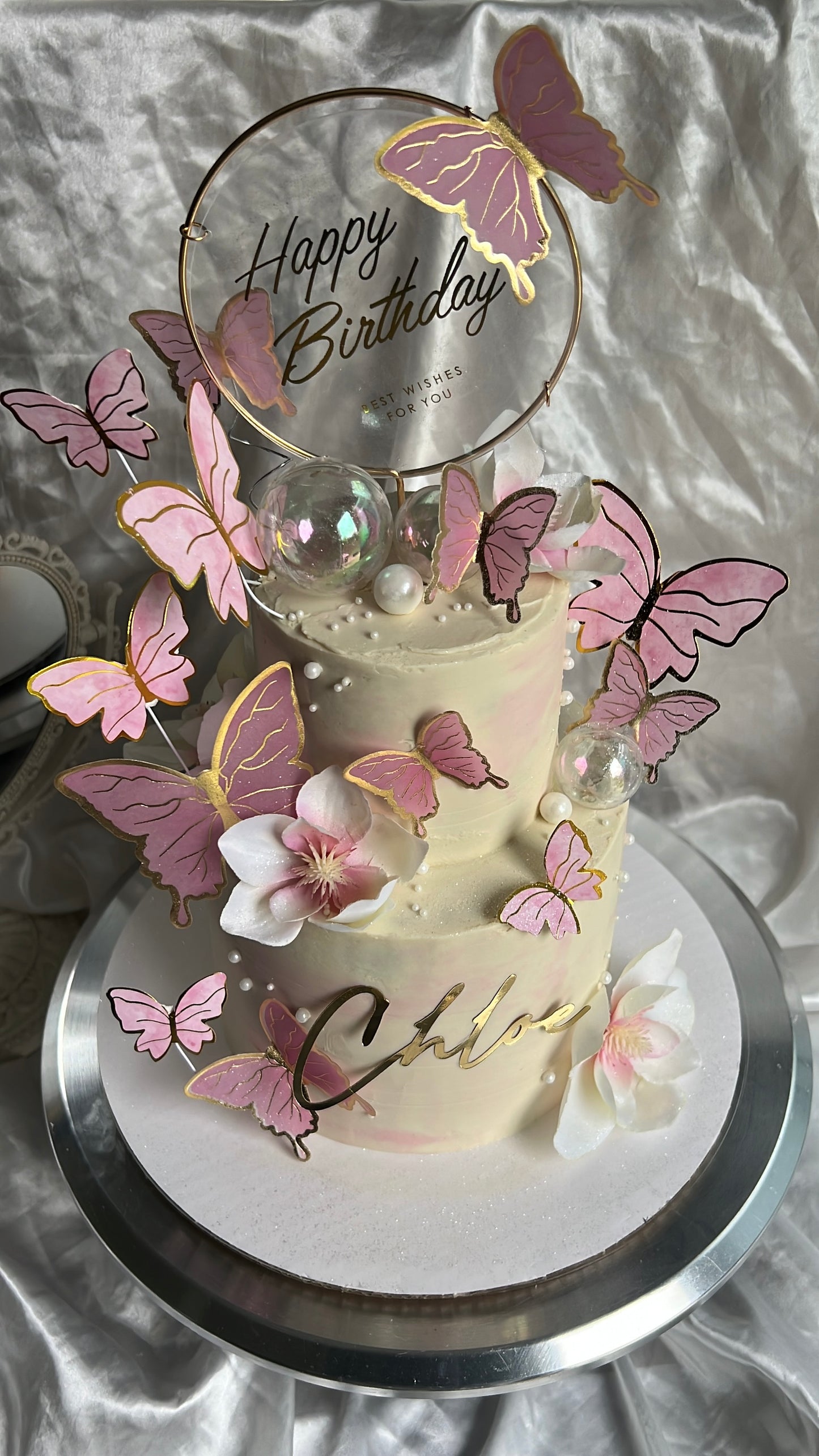 Custom 2 Tiered Vintage Cake