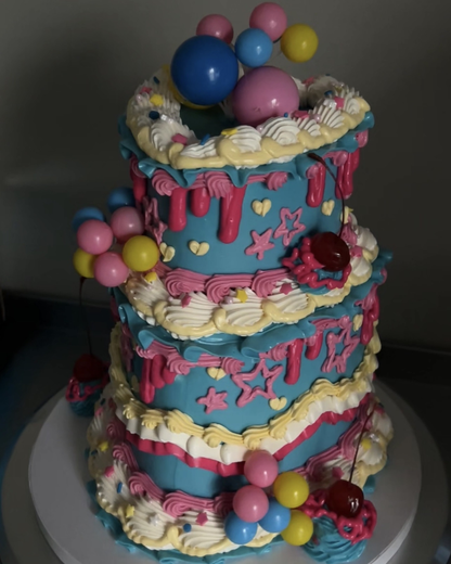 Custom 2 Tiered Vintage Cake