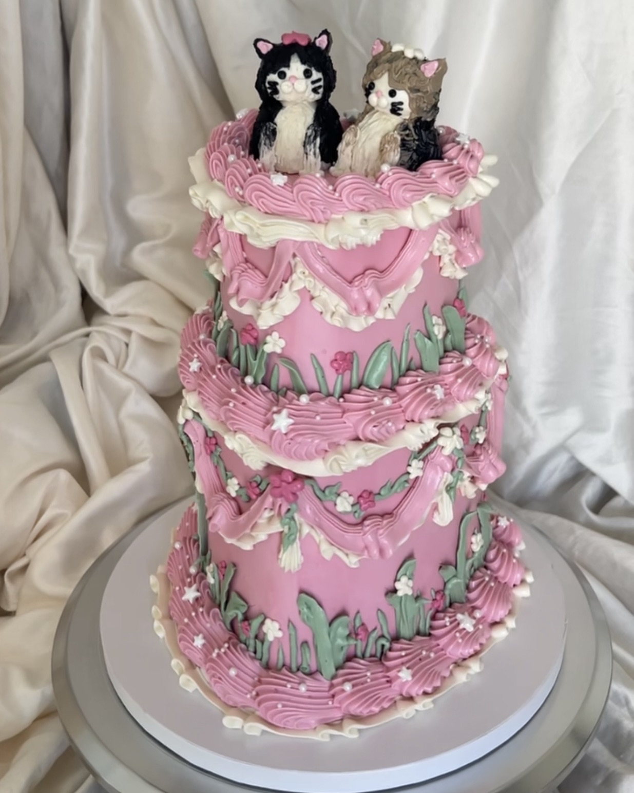 Custom 2 Tiered Vintage Cake