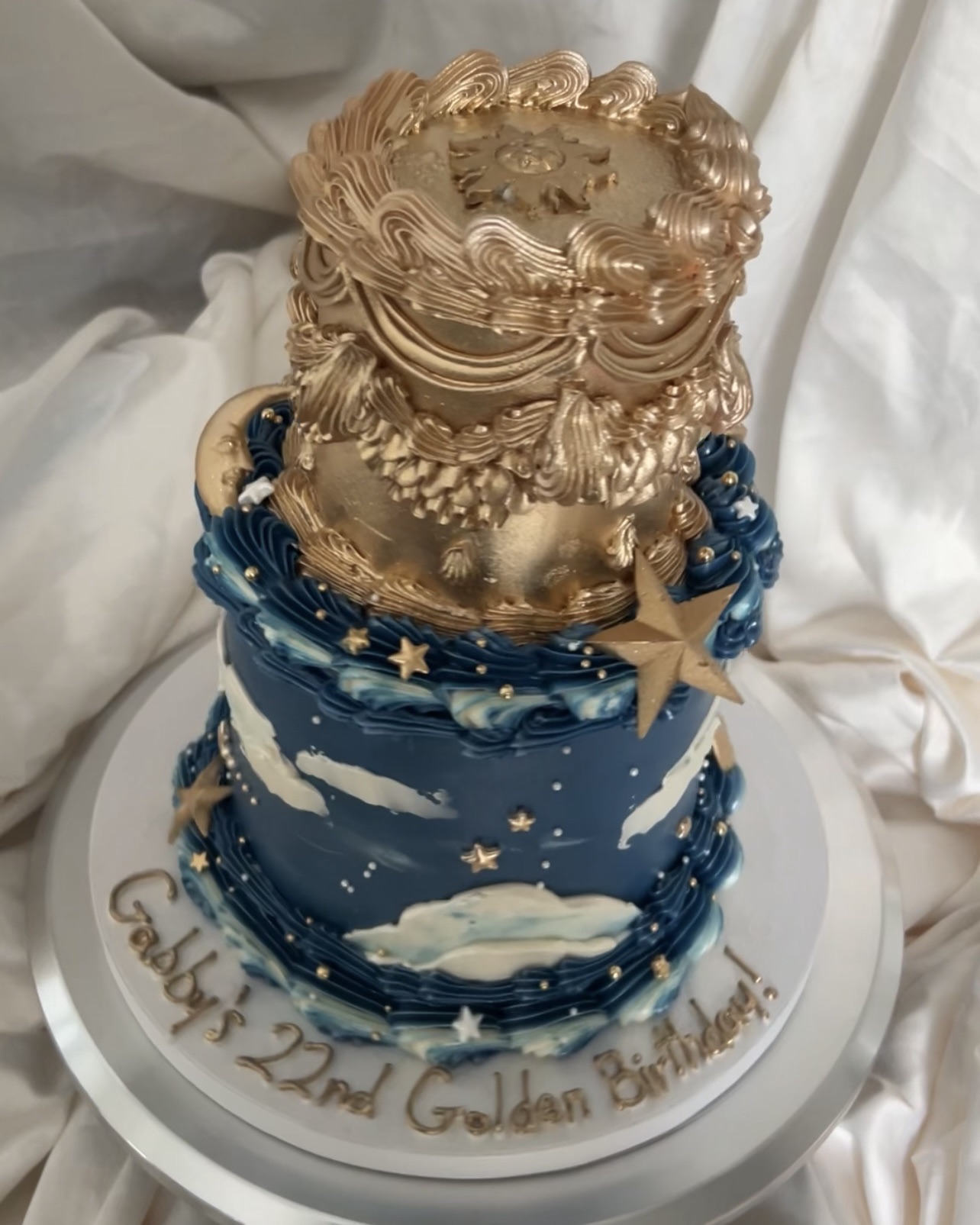 Custom 2 Tiered Vintage Cake